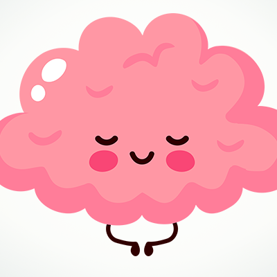 relaxed brain vector